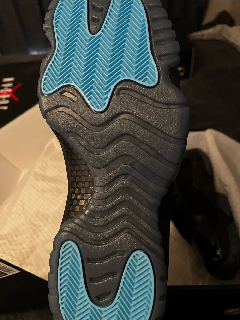 Gamma (2025) Men Retro 11 Jordan Black Patent Leather Sneakers with Teal Jumpman
